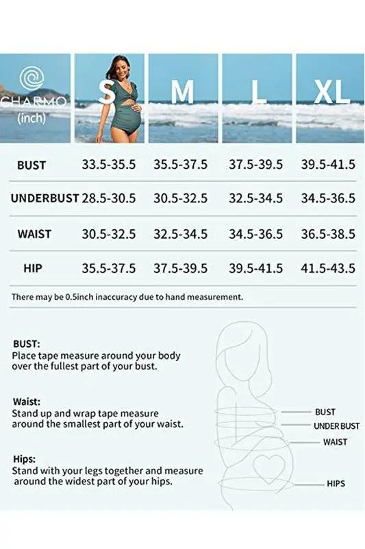 Ruch Floral Maternity Swimsuit Pregnancy Swimwear with Support and Comfort - Love Salve